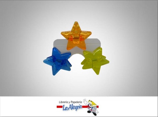 [346] CLIP ACRILICO ESTRELLA 3 MODELO MARCA S/M   