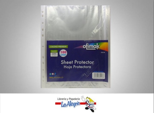 [3943024392188] FUNDA PROTECTORA 100 UND CARTA OK218 MARCA OFIMAK