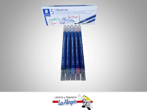 [4007817186503] MARCADOR DOBLE PUNTA CALIG. 3.5 Y 2.0 MM MARCA STAEDTLER   