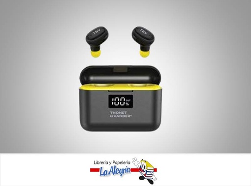 [4260411270607] AUDIFONOS INALAMBRICOS TWS NEGRO BOHENE MARCA THONET & VANDER   