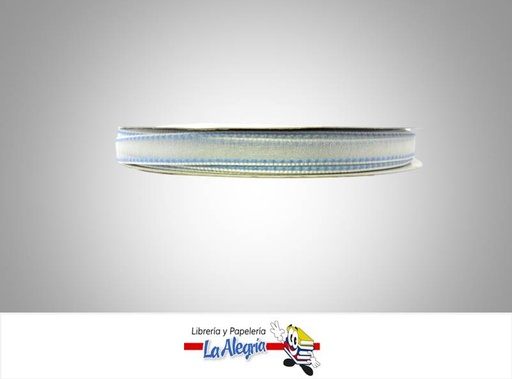 [430702008] CINTA ORGANZA 10MM AZUL CIELO XMETRO MARCA S/M   