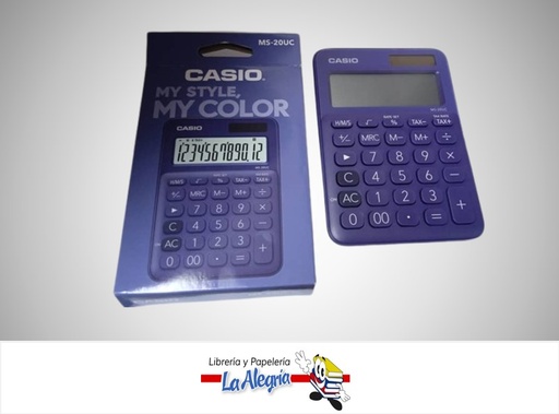 [4549526617256] CALCULADORA ESCRITORIO MS-20UC-PL 12DIG MARCA CASIO   