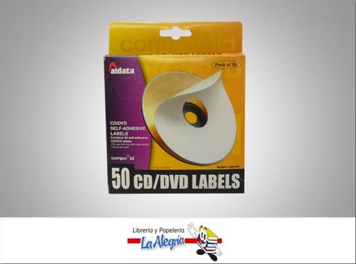 [4711234100218] ETIQUETA ADHESIVA P/CD 50H MARCA AIDATA   
