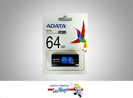 [4713218462824] PENDRIVE 64GB USB FLASH 3.2 UV320 UND MARCA ADATA   