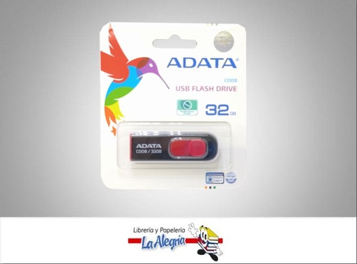 [4718050609659] PENDRIVE USB C008 32GB 2.0 ROJO MARCA ADATA   