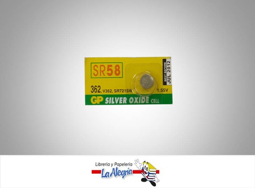 [4891199003080] PILA DE BOTON SR58 ALCALINA 1,55V UND MARCA GP   