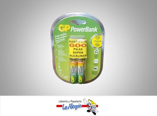 [4891199145711] CARGADOR MINI GP AAA/AA POWER BANK US100-AA-P6 MARCA GP   