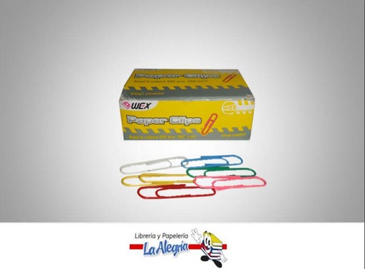 [4892605046905] CLIP 50MM JUMBO COLORES 100UND MARCA WEX   