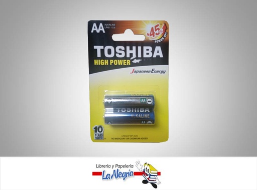[4904530592720] PILA AA 1.5V ALCALINA LR6 BLISTER 2UND TOSHIBA MARCA TOSHIBA