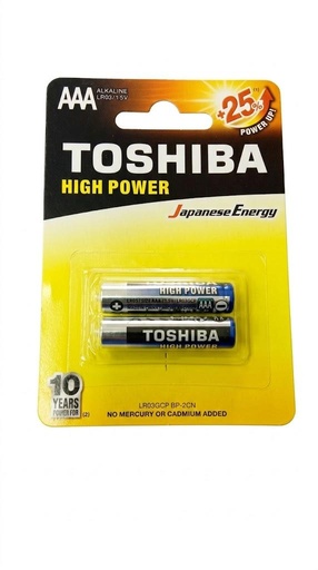 [4904530592751] PILA AAA 1.5V ALCALINA LR03 2UND MARCA TOSHIBA