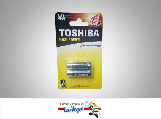 [4904530592751] PILA AAA 1.5V ALCALINA LR03 2UND MARCA TOSHIBA