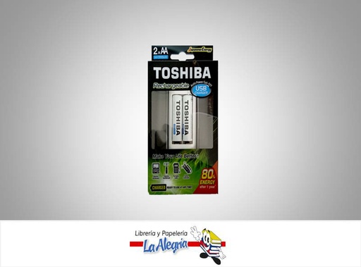 [4904530594762] CARGADOR RECARGABLE X2AAUSB UND MARCA TOSHIBA   