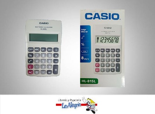 [4971850091400] CALCULADORA BOLSILLO HL815LWE 8 DIGITOS MARCA CASIO