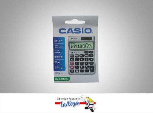 [4971850092858] CALCULADORA BOLSILLO SL-340VA 14DIG MARCA CASIO   