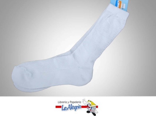 [550-8GBL] MEDIA COLEGIAL GRANULADA TALLA 8 BLANCA UND MARCA SPORTWIND