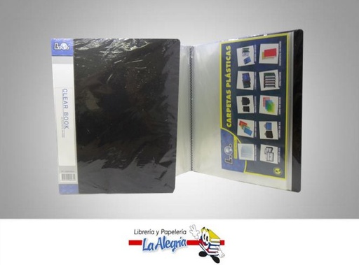 [5601569004604] CARPETA CATALOGO 60H CARTA NEGRO MARCA L.O.   