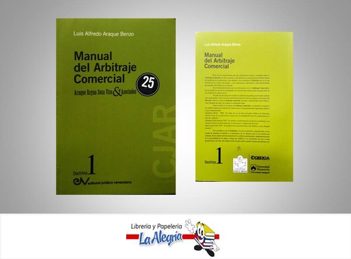 [6118561185] MANUAL DEL ARBITRAJE COMERCIAL  TEMATICA MANUALES AUTOR ARAQUE LUIS EDITORIAL LEGIS