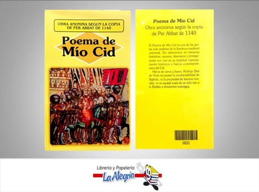 [646243] POEMA DE MIO CID  TEMATICA POESIA AUTOR ANONIMO EDITORIAL EDICOMUNICACION S.A.