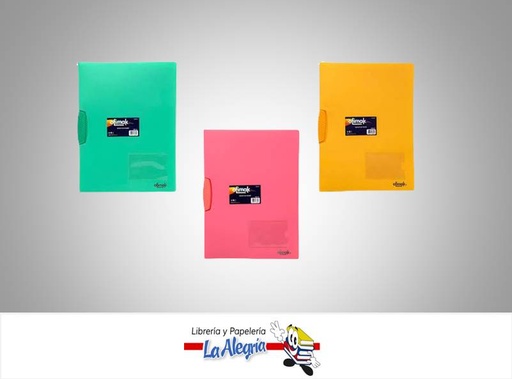 [663701985443] CARPETA PLASTICA CON CLIP GIRATORIO OK342 PASTEL CARTA  MARCA OFIMAK