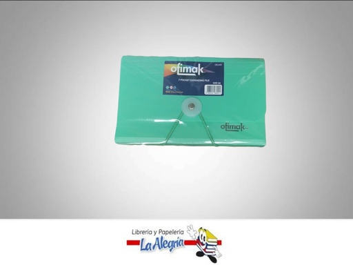 [663701985511] ARCHIVADOR SINFONIA CON LIGA HORIZONTAL 7 DIVSIONES OK349 17.9 X10CM NEON MARCA OFIMAK