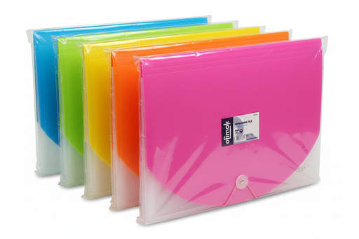 [663701985535] ARCHIVADOR SINFONIA CON LIGA HORIZONTAL 13 DIVISIONES TRANSPARENTE OK351 MARCA OFIMAK