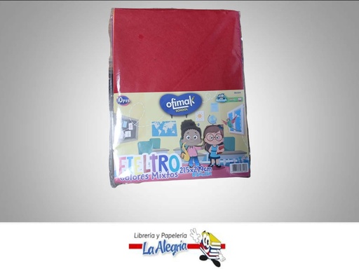 [663701985580] FIELTRO COLORES MIXTOS 21.5X27.9 OK354 MARCA OFIMAK   