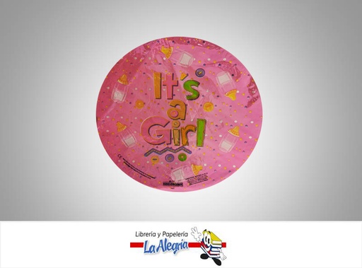 [681070176118] GLOBO FOIL 10 ITS A GIRL ROSADO UND MARCA KALEIDOSCOPE   