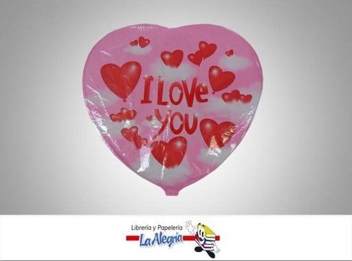 [681070177115] GLOBO FOIL I LOVE YOU ROSACORAZONES 18 MARCA KALEIDOSCOPE   