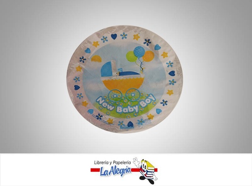 [681070177740] GLOBO FOIL 10 NEW BABY BOY BLANAZUL UN MARCA KALEIDOSCOPE   