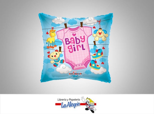 [681070191814] GLOBO FOIL 18 BABY GIRL AZULROSADO UND MARCA KALEIDOSCOPE   