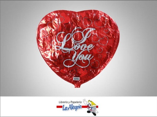 [681070192231] GLOBO FOIL I LOVE YOU CORAZON ROJO 18 U MARCA KALEIDOSCOPE   