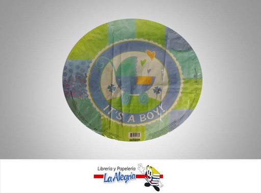 [681070201384] GLOBO FOIL 18 ITS A BOY VERDE UND MARCA KALEIDOSCOPE   
