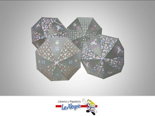 [6920221122043] PARAGUAS PARA NIÑAS LLS-04 UNICORNIOS MARCA BAILEYSTAR   