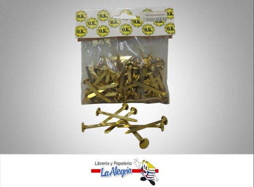 [6923656582024] SERAFIN 38MM 100 PZAS DORADO MARCA OK   