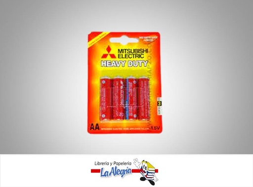 [6927799684423] PILA AA HEAVY DUTY 1,5V ROJA SET 4 UND. MARCA MITSUBISHI ELECTRIC
