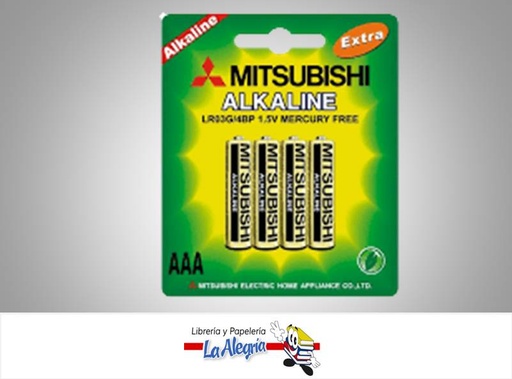[6927799684553] PILA AAA ALKALINA 1,5 V LR03/4BP UND MARCA MITSUBISHI ELECTRIC
