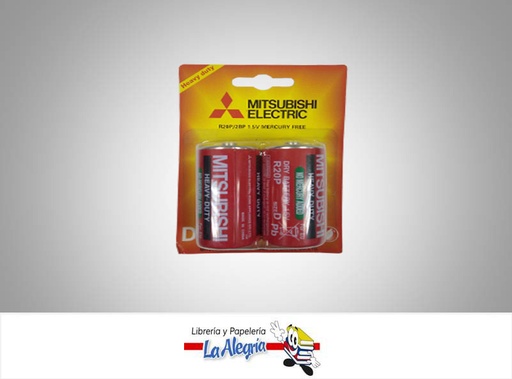 [6927799691902] PILA D/R20P ALCALINA HEAVY DUTY1,5V 2UN MARCA MITSUBISHI ELECTRIC   