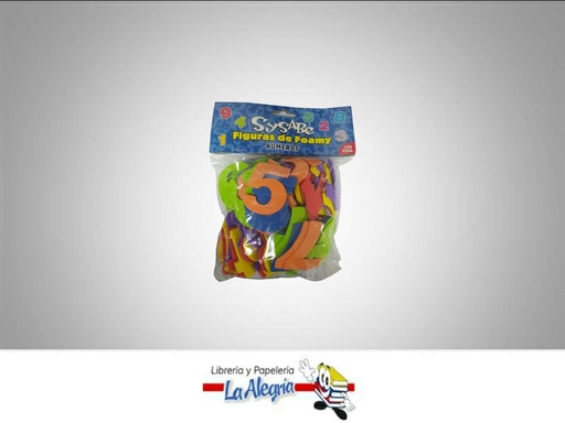 [6928058310206] FIGURA DE FOAMI NUMEROS 120 PZAS MARCA SYSABE