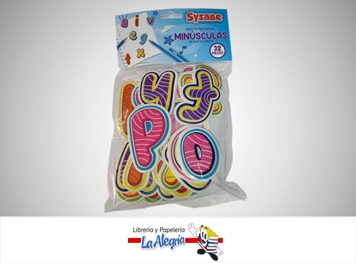[7591213029436] FIGURA DE FOAMI LETRA MINUSCULA 32 PZAS MARCA SYSABE