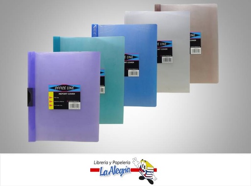 [6934274134106] CARPETA PLAST C/CLIP GIRATORIO LISA MARCA OFFICE LINE   