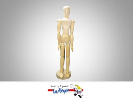 [6935249905547] MANIQUI ARTICULADO MADERA MASCULINO  (COD 293) 20CM MARCA S/M