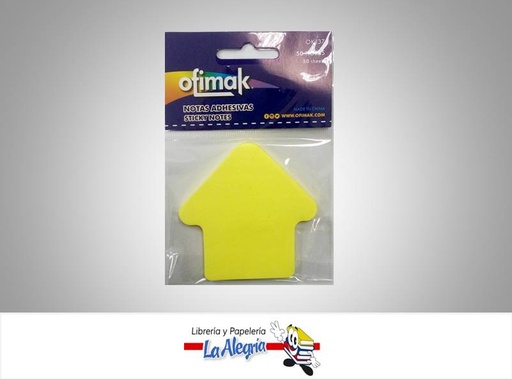 [6937544321374] NOTA AUTOADHESIVA FLECHA AMARI 50H OK137 MARCA OFIMAK   