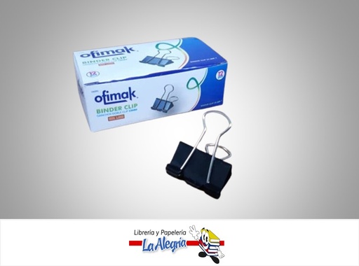 [69375443645315] BINDER CLIP 1 25MM 12 UND OFIMAK MARCA OFIMAK   