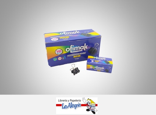 [6937544364555] BINDER CLIP 1/2 15MM 12UND MARCA OFIMAK   