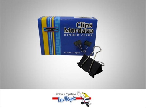 [6939540502191] BINDER CLIP 1-5/8 41MM 12 UND MARCA OFFICE LINE   