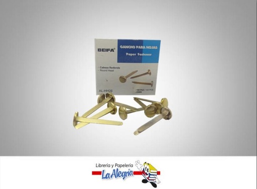 [6942036498373] SERAFIN 25MM 100 PZAS DORADO MARCA BEIFA   