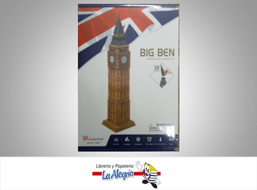 [6944588200947] ROMPECABEZA 3D BIG BEN 44 PZA MARCA CUBICFUN   
