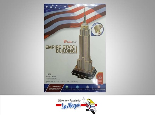 [6944588210489] ROMPECABEZA 3D EMPIRE STATE 66 PZA MARCA CUBICFUN   