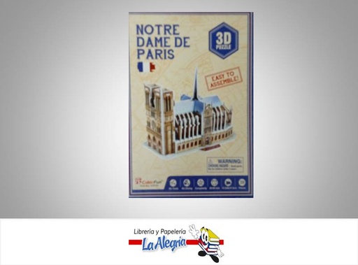 [6944588230128] ROMPECABEZA 3D NOTRE DAME DE PARIS 39 PZ    