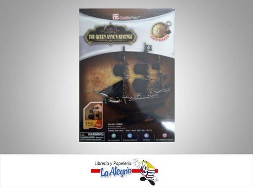 [6944588240059] ROMPECABEZA 3D QUEEN ANNES REVENGE 155 P MARCA CUBICFUN   
